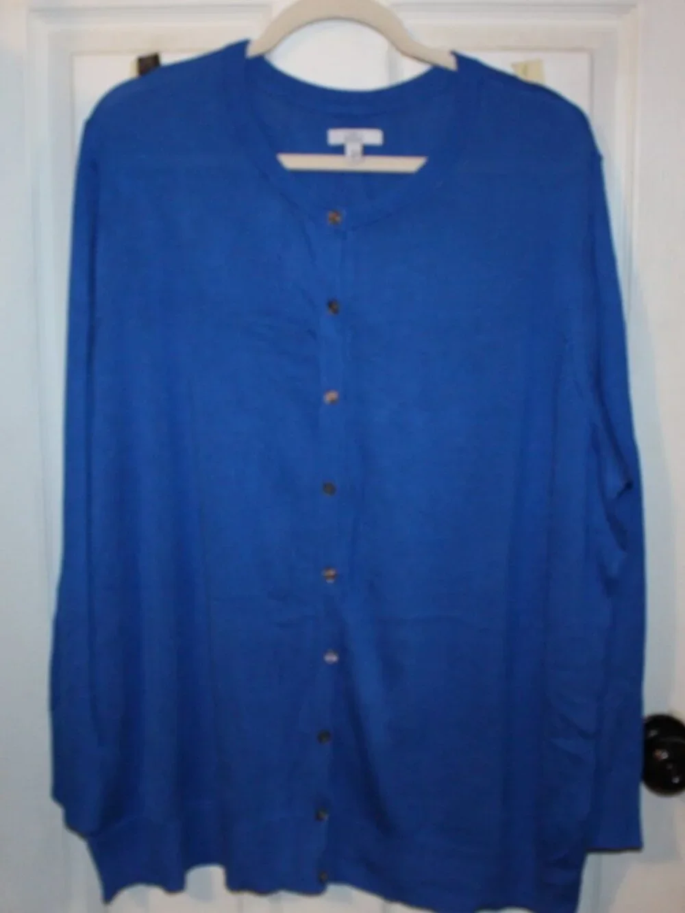 NWT Croft &Barrow Royal Blue cardigan 3X Nice! - Picture 1 of 5